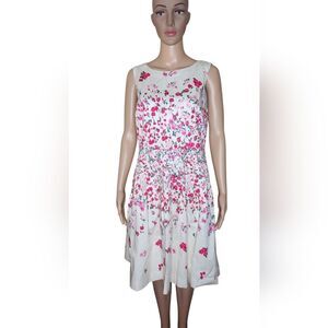 Rsvp by Talbots women's colorful floral sheath sleeveless casual office dress 8P